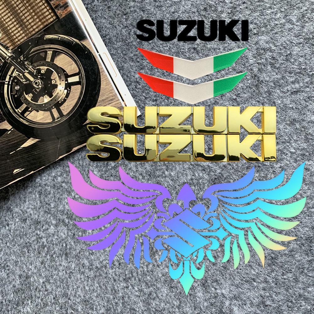 Suzuki Stiker Motor Metal Labeling Sidebar Decal Tail Box Wings Dekorasi Untuk Suzuki GSX GSR SV650A Skydive LX125