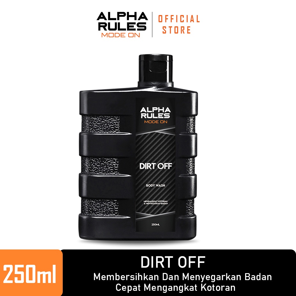 Alpha Rules Dirt Off 250ml Sabun Mandi Pria - Sabun wangi - sabun cowok - sabun pria - sabun mandi -