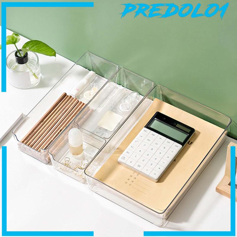 [Predolo1] 5pcs Kotak Penyimpanan Laci Keranjang Wadah Penyimpanan Untuk Kabinet Kantor Kamar Mandi