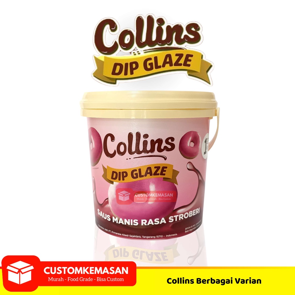 

Collins Dip Glaze 1 kg / Toping Donat Collins / Selai Donat / Collins Selai Donat
