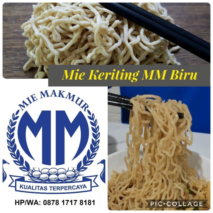 

B587 MM Biru Keriting 1 kg Pack Mie Telur Medium Legit Kenyal BEST SELLER