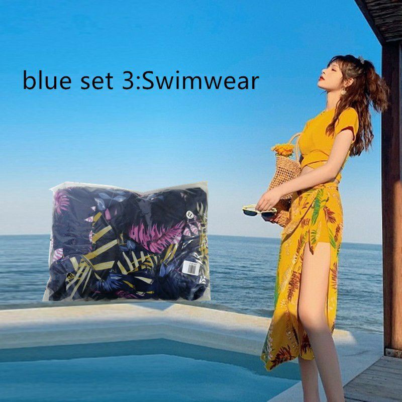 IMPORT WOMAN BEACHWEAR SET 3PCS BIKINI SWIMSUIT SWIMWEAR BAJU RENANG BAJU PANTAI WANITA SUMMER