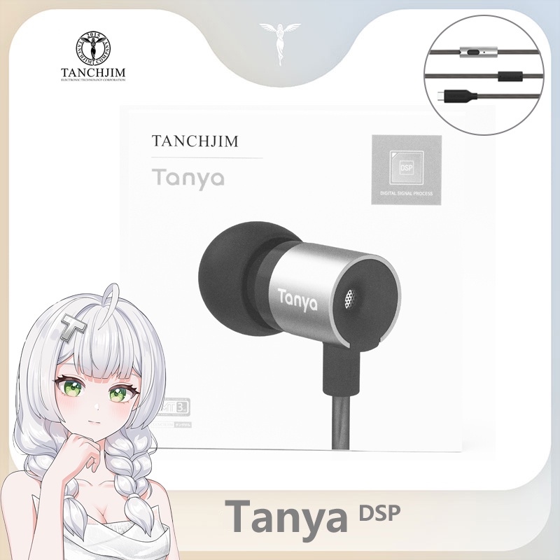 Tanchjim Tanya DSP 7MM Dynamic In-ear Monitor Earphones HiFi Earbuds Dengan Type-C Plug MIC Headphone HANA Zero T-APB