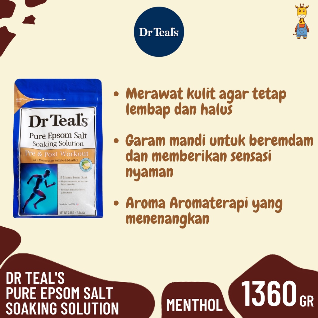 Dr Teal's Pure Epsom Salt Soaking Solution 1.3kg