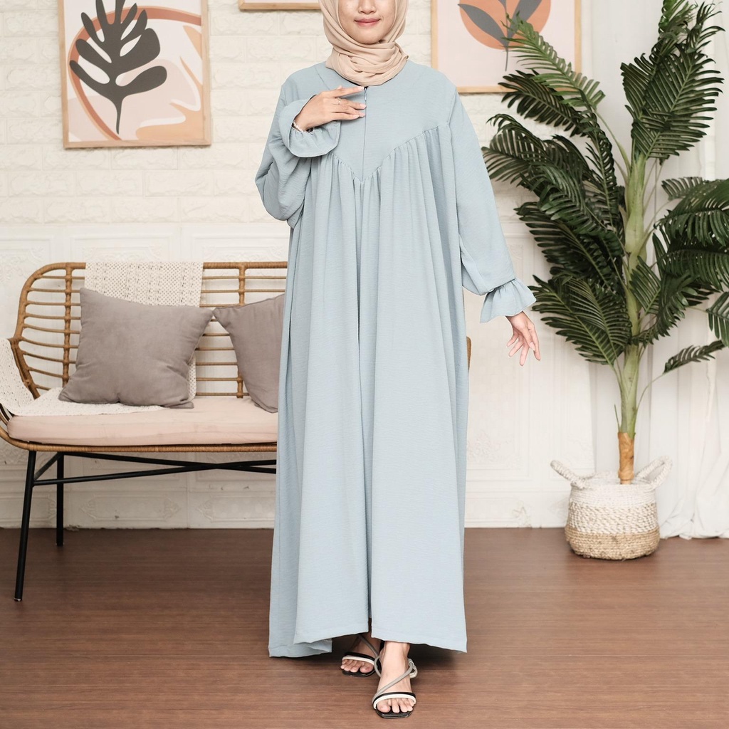 ZASKIYA - RUMANIYA DRESS WANITA CRINCLE AIRFLOW / GAMIS WANITA MUSLIMAH
