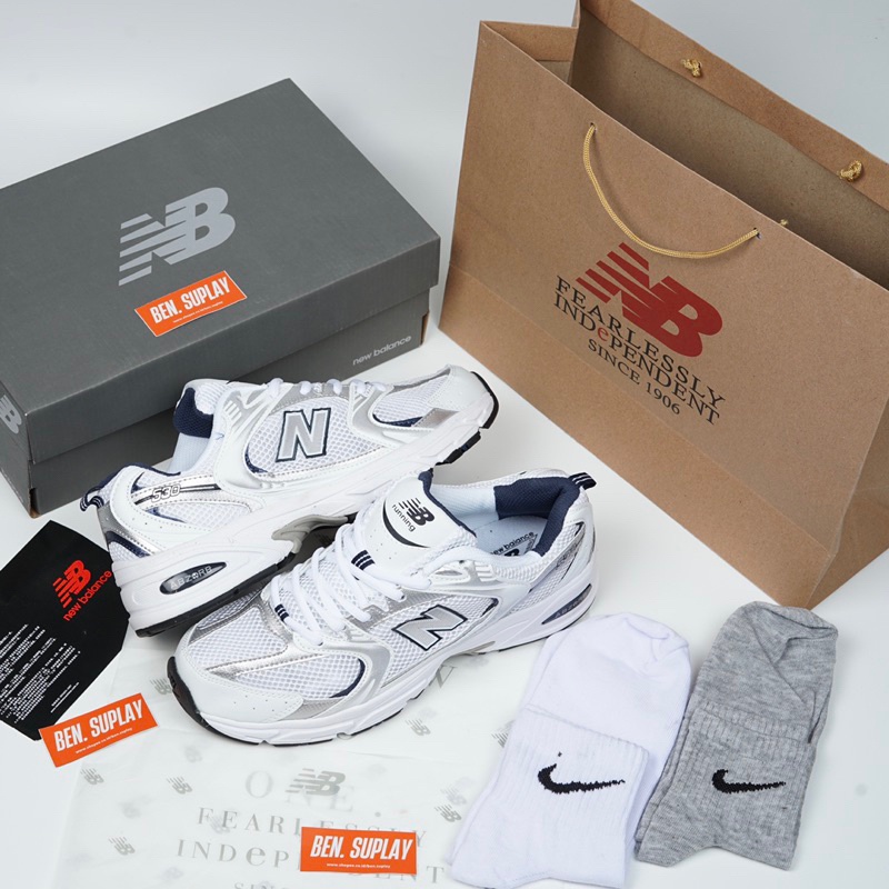 NB New balance 530 MR530SG  White Silver Indigo unisex 100% Original BNIB mubarak