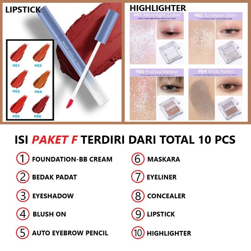 MAKE UP SET PAKET SET LENGKAP PAKET F 10 PCS
