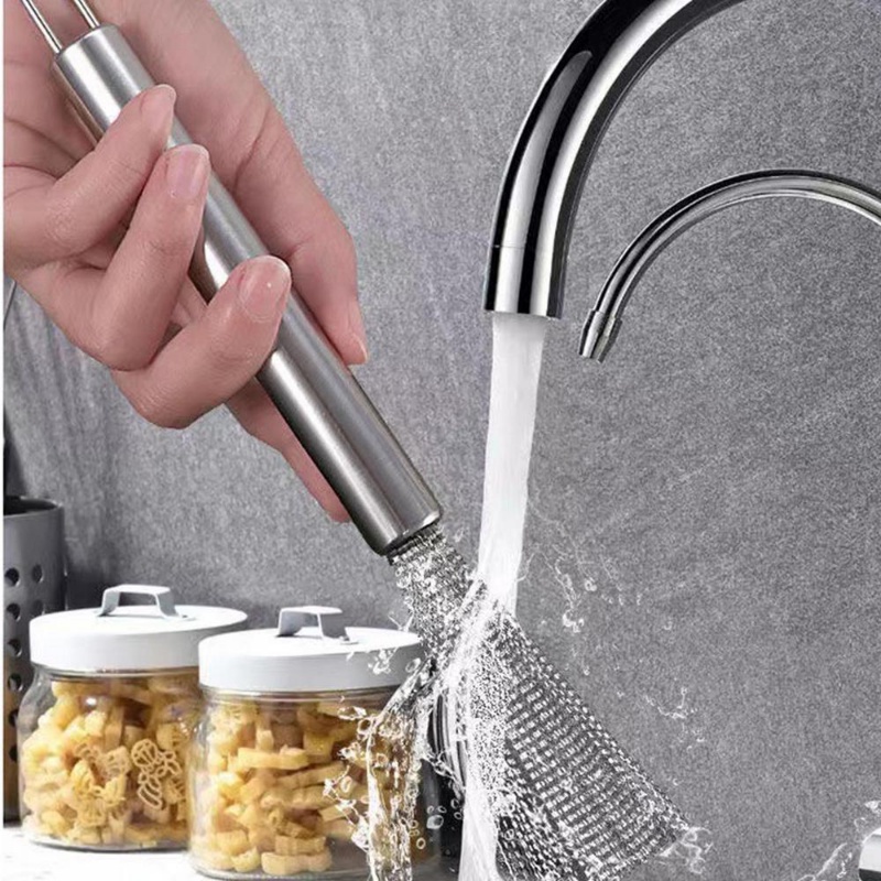 1pc Sikat Pembersih Stainless Steel Panjang 25cm/sikat Cuci Piring Dekontaminasi Super Kuat Dapur