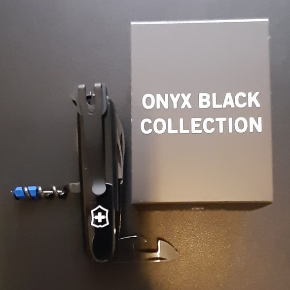 VICTORINOX SPARTAN ONYX BLACK 91MM + CLIP + MINI TOOL BLUE TOOLS PISAU SERBAGUNA