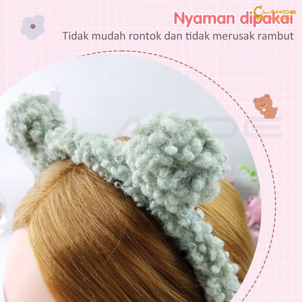 Lakoe Bando Kartakter Telinga Beruang Bear bulu korea/Bando Hairband Kartakter/Bandana Aksesoris Wanita