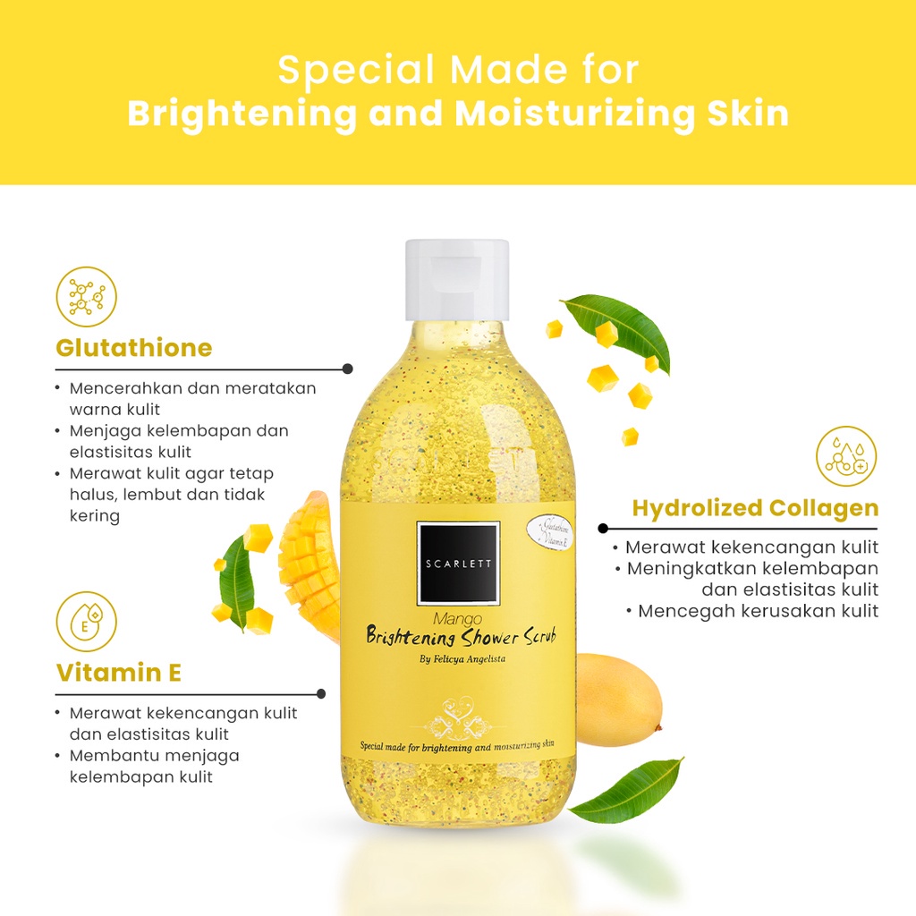 Scarlett Whitening Shower Scrub Mango