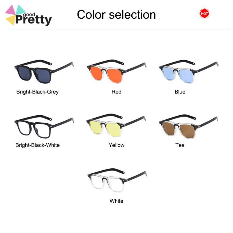 kacamata gaya wanita terbaru Kacamata Hitam Bingkai Persegi Korean Wanita Dan Pria Fashion Sunglasses
