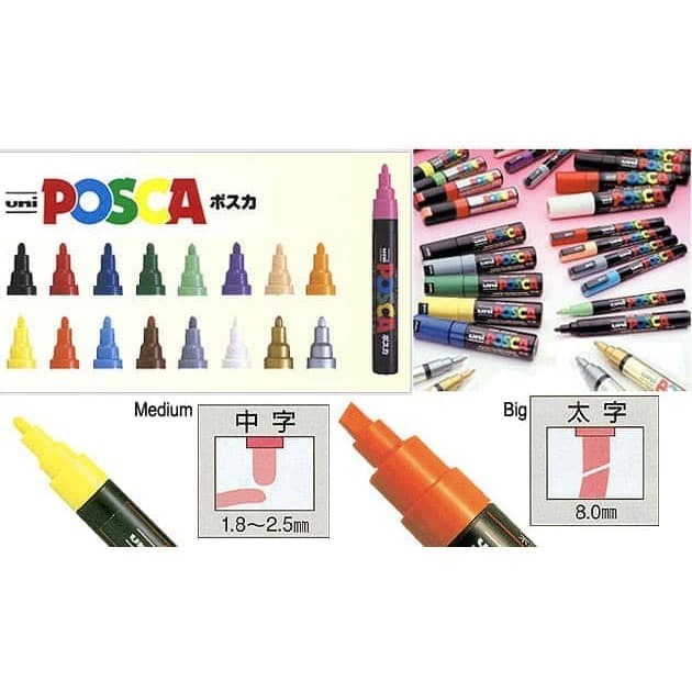 

Uni Posca Poster Paint Marker Pens PC 3M