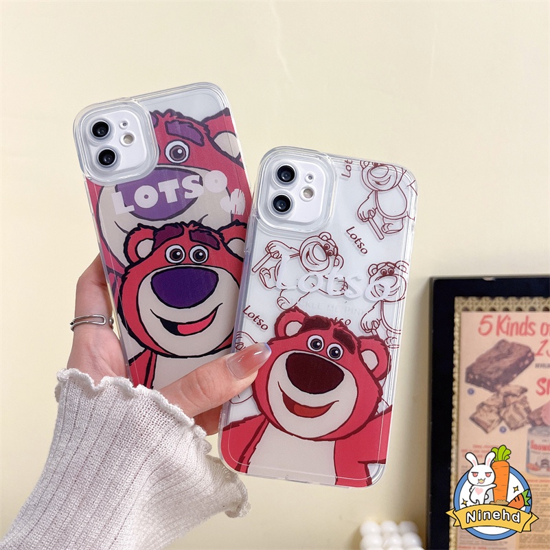 Xiaomi Redmi Note12 11 11s 10s 10 9 8 Pro Redmi 12C A1 10C 10A 10 9 9A 9C 9T Mi 11 Lite 11T 10T Poco X3 NFC Pro Cute Strawberry Bear Inggris Space Clear Soft Silikon Casing Ponsel