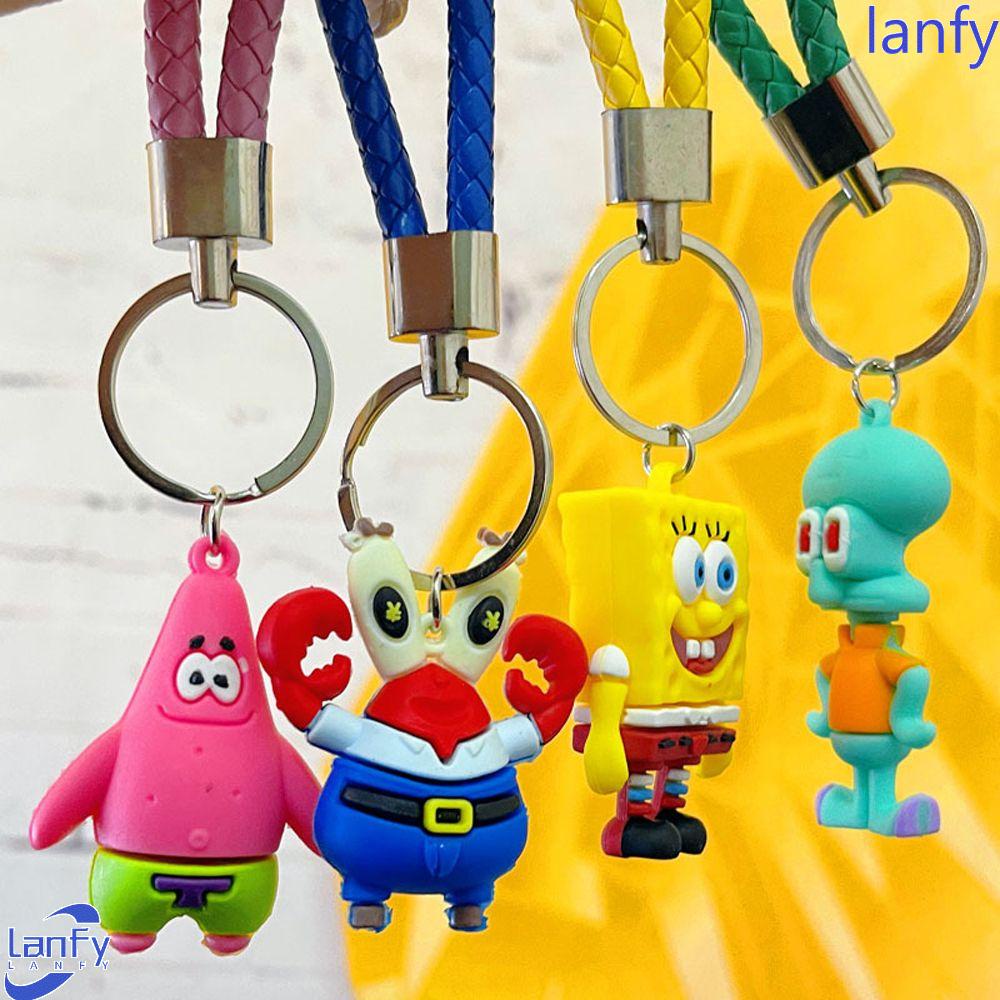 Lanfy Wanita Gantungan Kunci Hadiah Kreatif Lucu Pikachu Patrick.Star Desain Kartun Sponge Bob Cartoon Key Holder