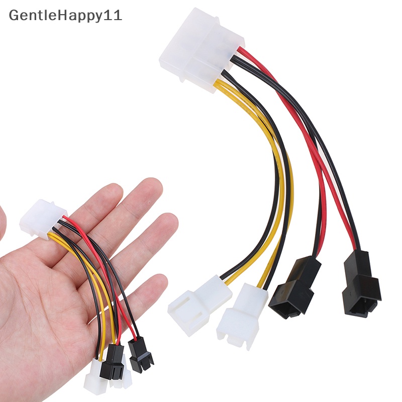 Gentlehappy PC 4-Pin Molex/IDE Ke 3-Pin CPU/Chasis/Case Kipas Kabel Listrik Adapter Konektor id