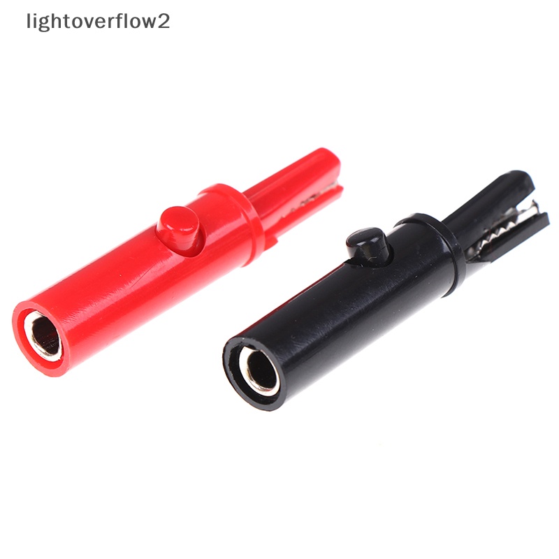 [lightoverflow2] 2pcs push button type Klip Buaya Pelindung Penuh Untuk multimeter Profesional [ID]