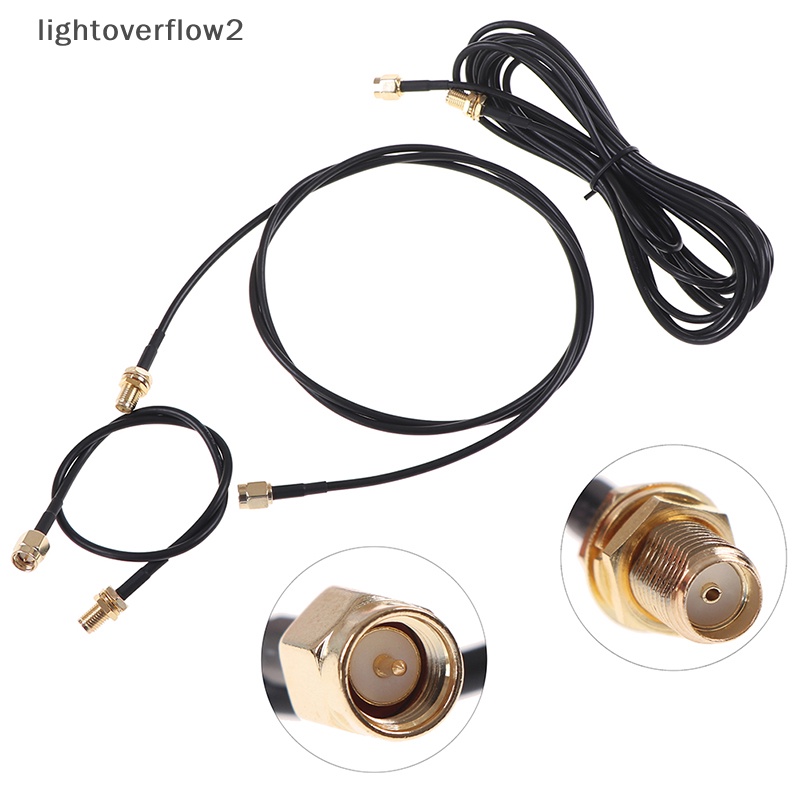 [lightoverflow2] 0.3-5m Kabel SMA Male to Female RG174 Konektor RF Adaptor Kabel Antena WIFI [ID]