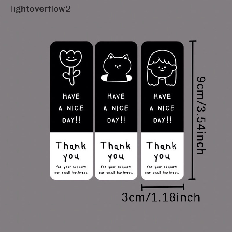 [lightoverflow2] 30pcs/pack Thank You For Small Business Stiker Have A Nice Day Label Hias Untuk Bakery Barang Handmade Paket Stiker [ID]