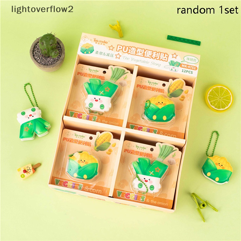 [lightoverflow2] Random Taman Sayur PU Bentuk Notes Sayur Jagung Kartun Lucu Kertas Pesan Kantor Memo Stiker Stationary [ID]