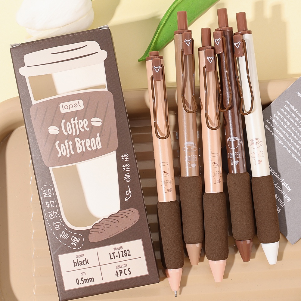 Pulpen Ballpoint Tipe Dorong Warna Solid Alat Tulis Menulis/Ujian Halus Sekolah Pensil Signature Nyaman Tahan Lama