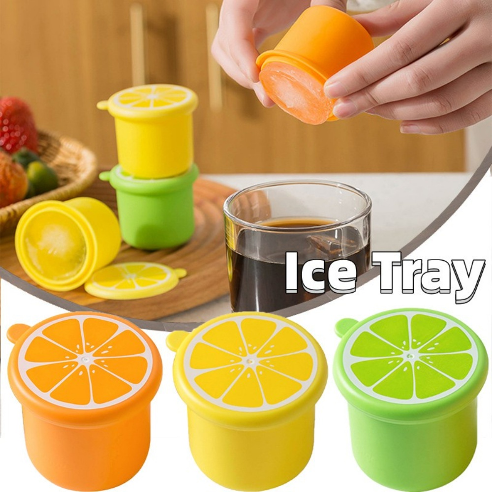 [Unggulan] Cetakan Es Batu Silikon Bulat Mini Dengan Tutup Musim Panas Ice Tray Maker Reusable Whisky Cocktail Drink Ice Ball Mold Dapur Alat Pembuat Minuman Dingin