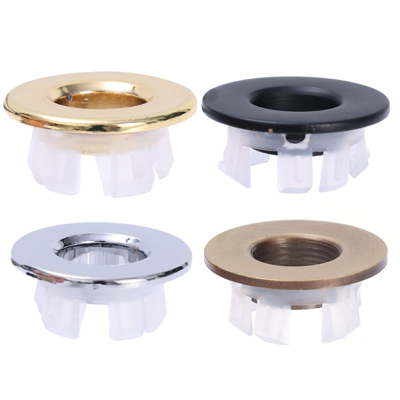 Lis Bulat Chrome Kuningan Solid Wastafel Overflow Cover Aksesoris Kamar Mandi Dapur Kamar Mandi Baskom Lubang Wastafel Kamar Mandi Basin Faucet Sink Overflow Cover Sink Bathroom Faucet Insert Ring