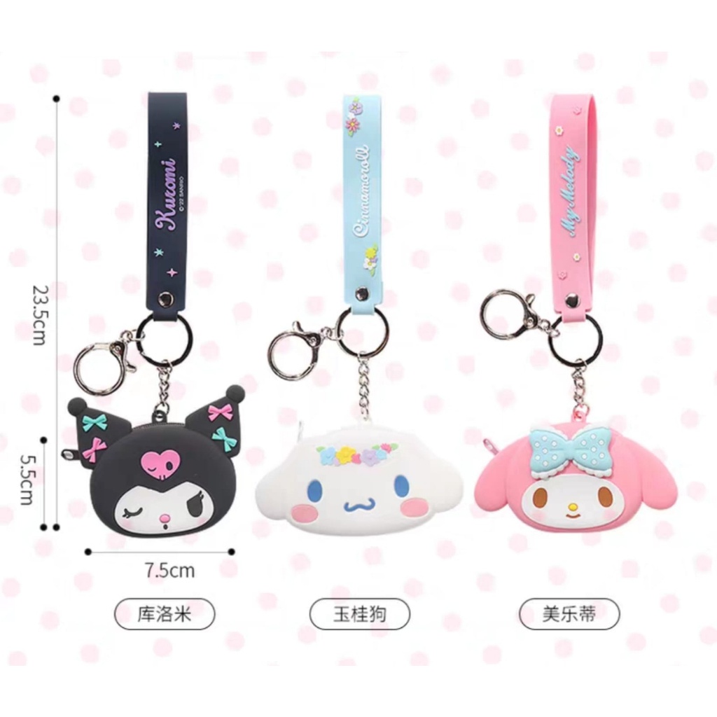 Dompet Koin Jelly Miniso Kuromi Cinnamoroll Melody