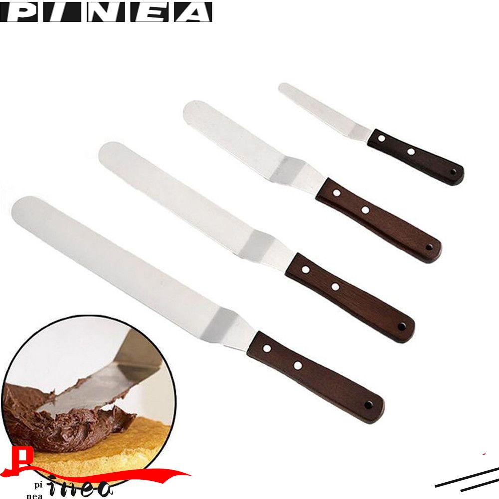 Spatula Kue Nanas4 /6 /8 /10Inch Spatula Kue Dapur Stainless Steel Baking Penghalus Icing Frosting