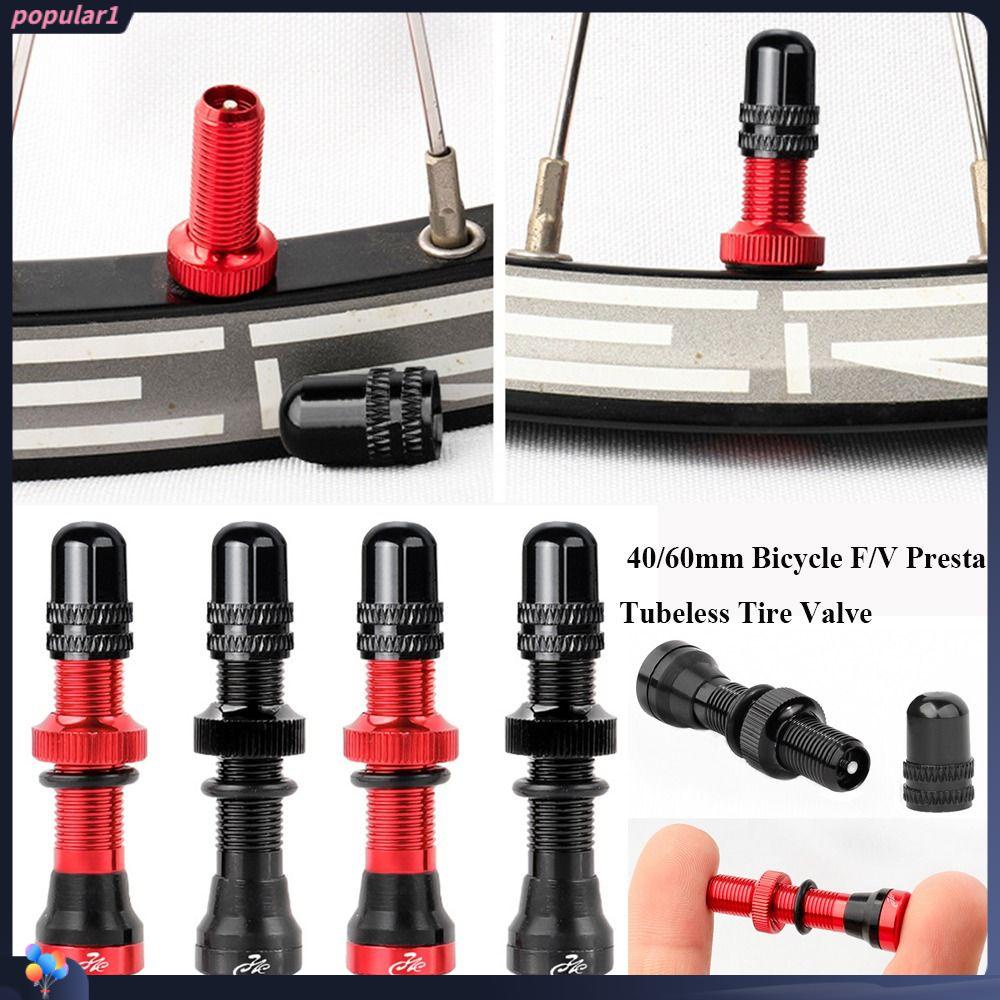 Populer1/2pcs Schrader A/V Katup Velg Tubeless 40/60mm MTB Sepeda Jalan Ban Presta Valve