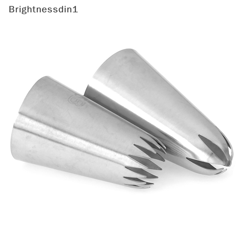 [Brightnessdin1] 5pcs Stainless Steel Icing Piping Pastry Nozzle Cupcake Cream Membuat Set Butik