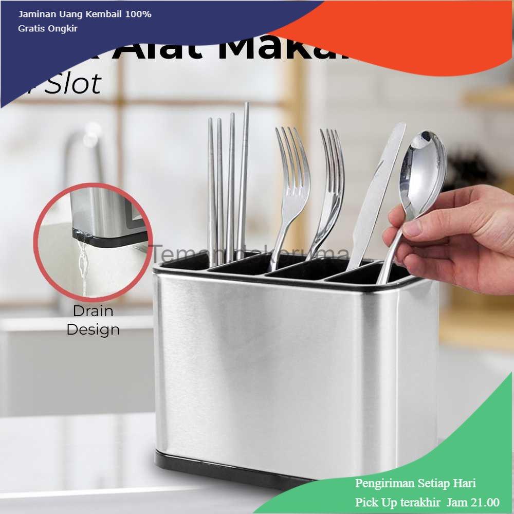 TD - ART Gulegula Rak Alat Makan Sendok Garpu Dapur Cutlery Box Rack - H2740