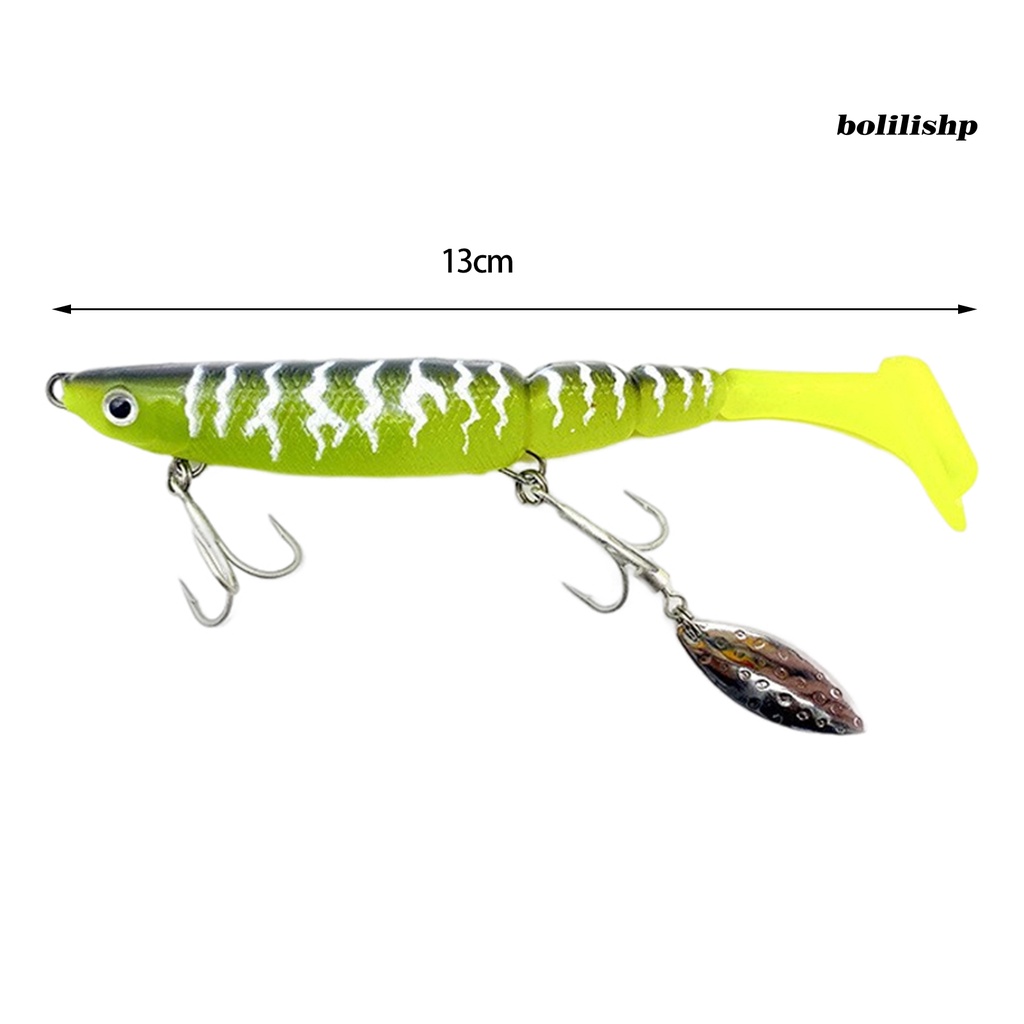 Bo-13cm/35g Lure Umpan 3D Simulasi Fisheye Tampilan Realistis T-Tail Desain Fleksibel Warna Terang Sangat Simulasi Bionic Soft Bait Fishing Lure Gadget Untuk Pecinta Memancing