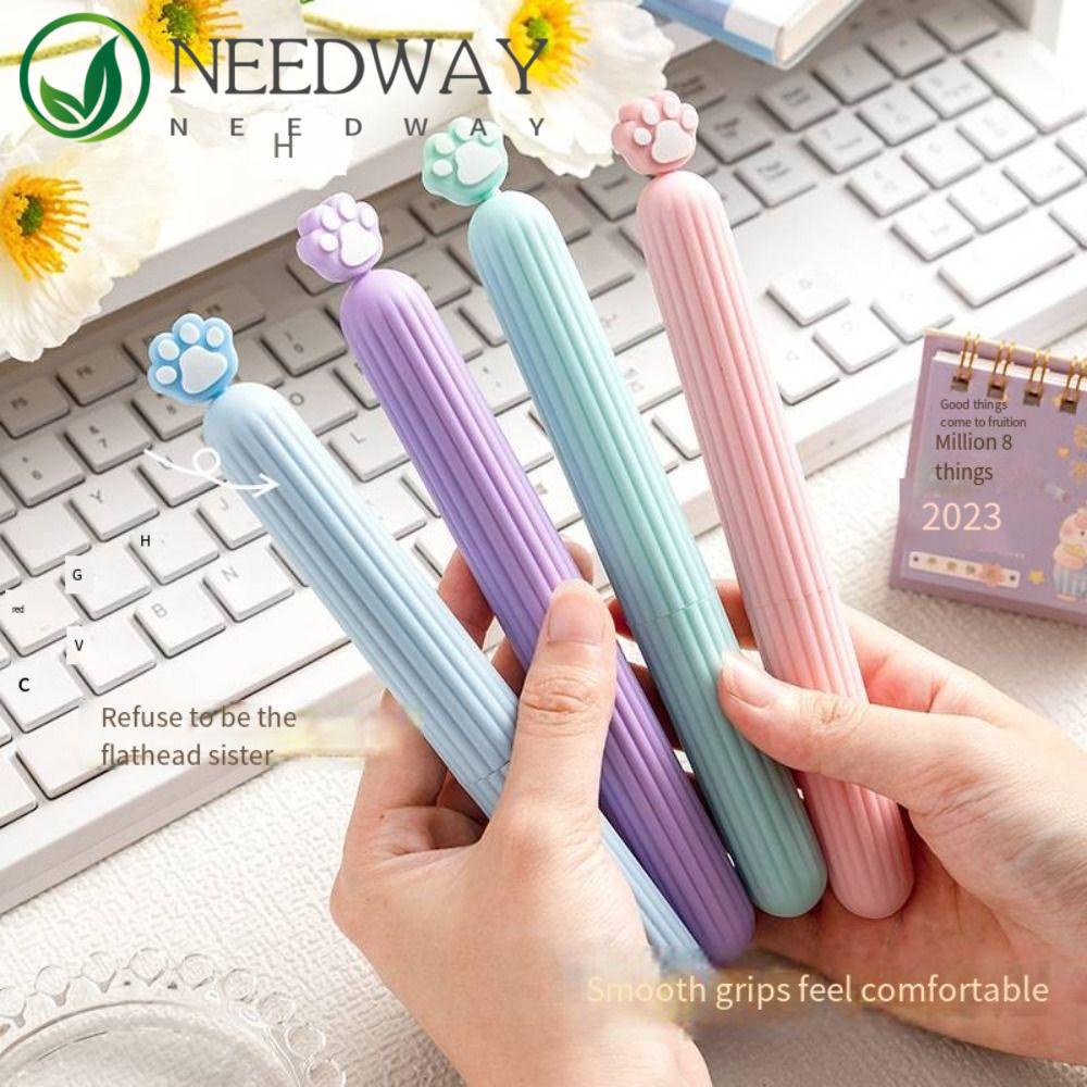 Needway   Sisir Portable Mini Cute Cat Claw Series Pelajar|Sisir Skema Warna Dengan Tutup