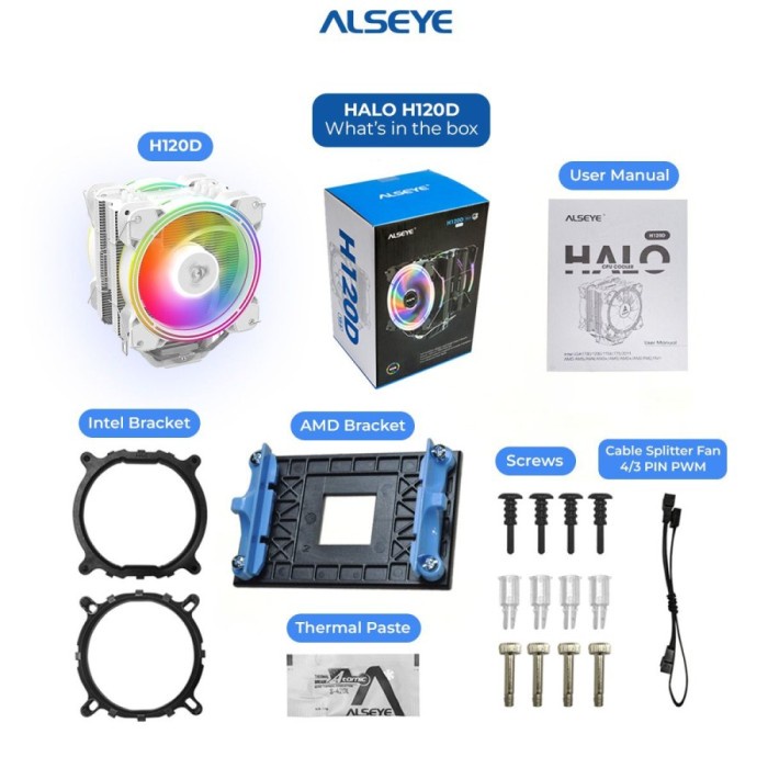 FAN PROCESSOR DOUBLE TOWER WITH ARGB Alseye HALO H120D
