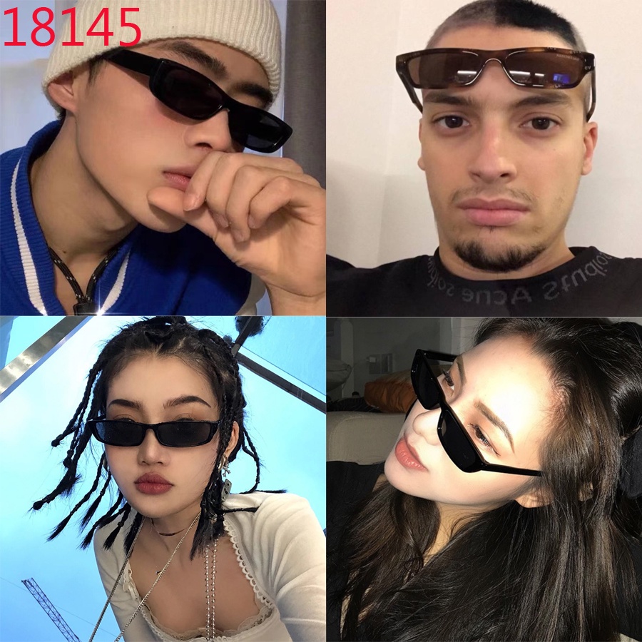 [COD] Kacamata Hitam Pria Dan Wanita Kacamata Fashion Pria Keren Murah Kacamata Bingkai Persegi Panjang Kacamata Retro