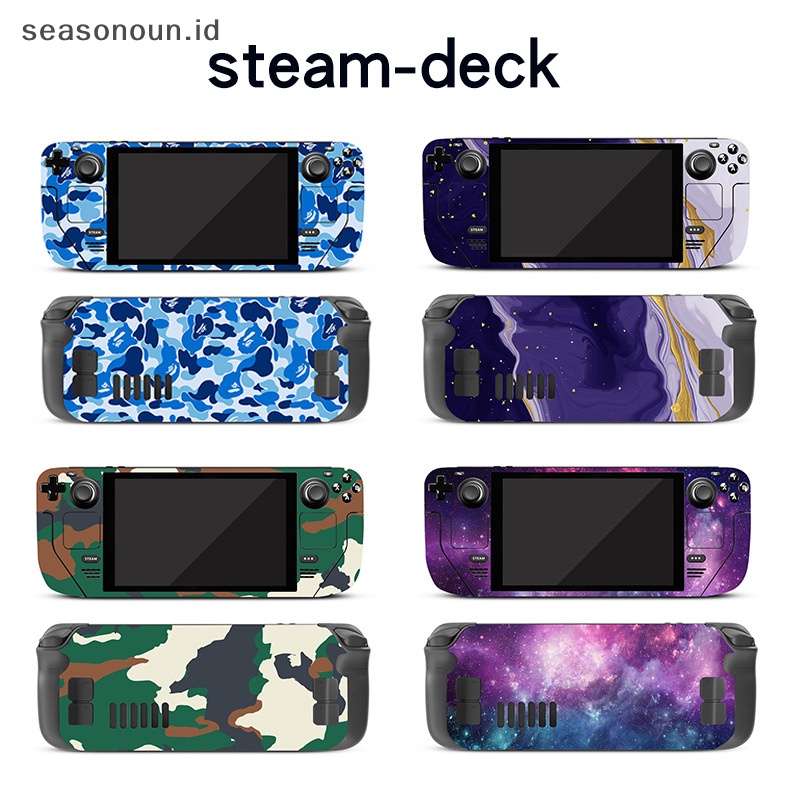 Seasonoun Stiker Kulit Pelindung Untuk Steam Deck Game Console Anti Gores Vinyl Protection Sticker.