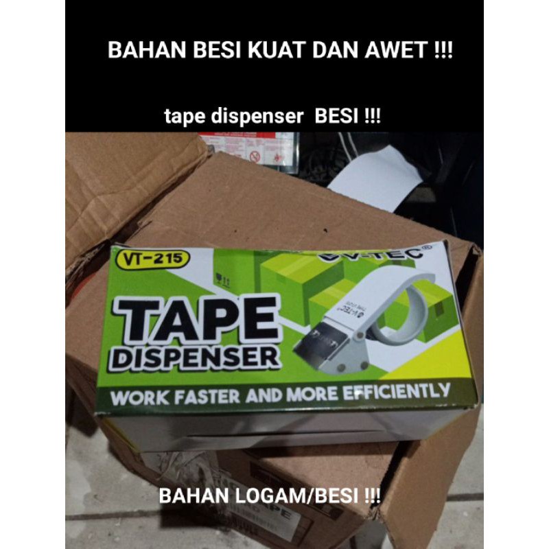 

DISPENSER TAPE/TEMPAT LAKBAN BESI/LAKBAN DISPENSER BESI VT-215