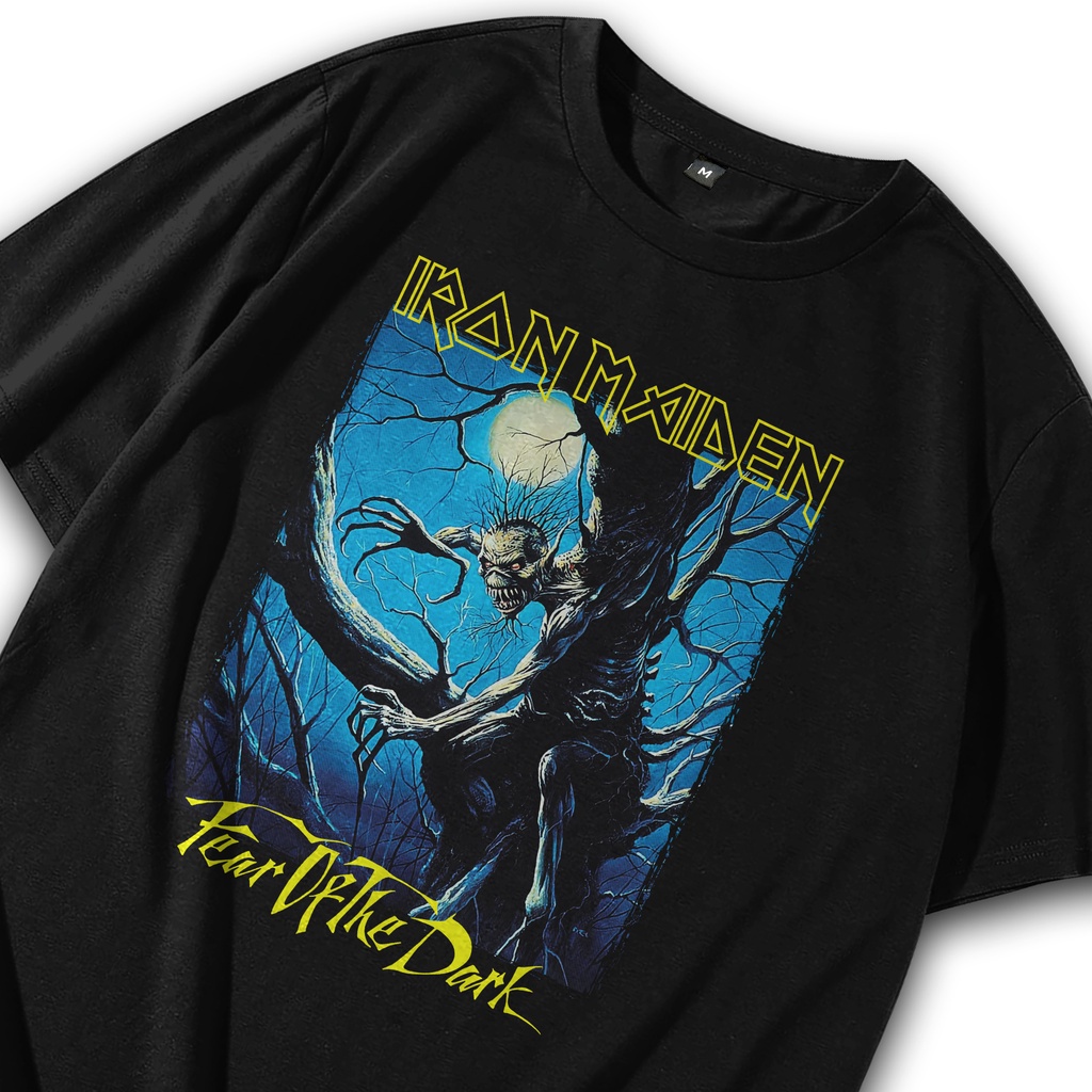 Kaos Band Metal / Kaos Band Vintage / Kaos Musik Oversize / Tshirt Band  Iron Maiden Fear X / T shir