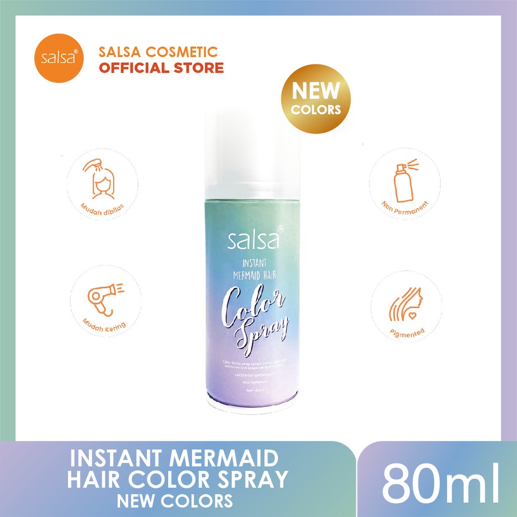 SALSA Instant Mermaid Hair Color Spray - Semir Rambut Temporary