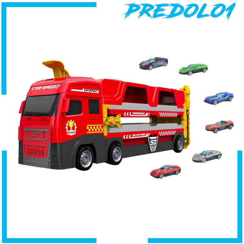 [Predolo1] Hauler Launch Vehicles Play Set Interaktif Lipat Untuk Hadiah Ulang Tahun Dengan6