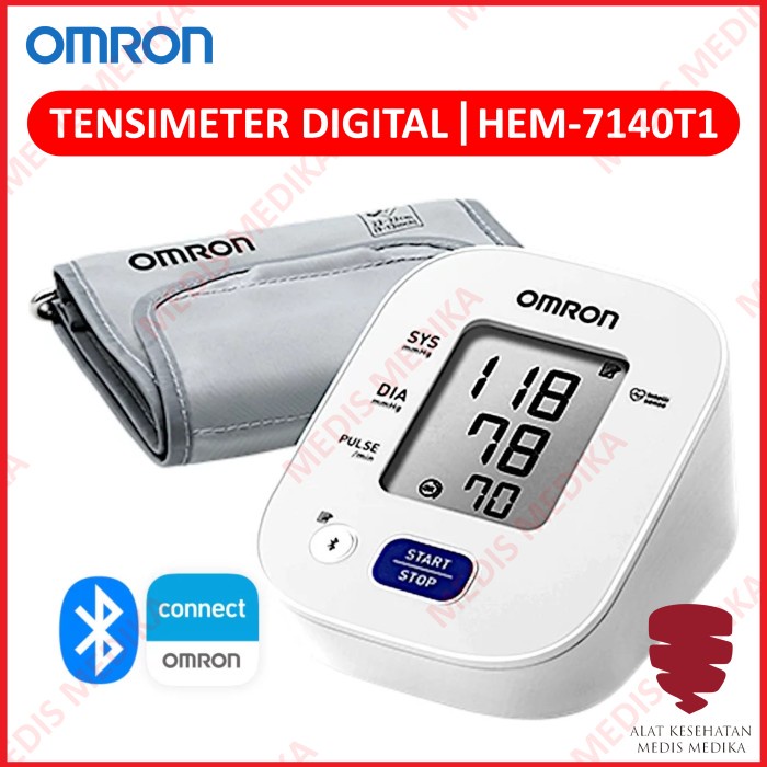Tensimeter Digital Omron HEM-7140T1 Bluetooth  Alat Ukur Tensi Meter Tekanan Darah HEM 7140T1 7140T 1