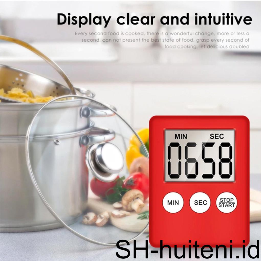 Timer Dapur Masak LCD Digital Elektronik Hitung Mundur Kerja Timing Alarm Pasang Mandi Kebugaran Piknik Rumah Tangga