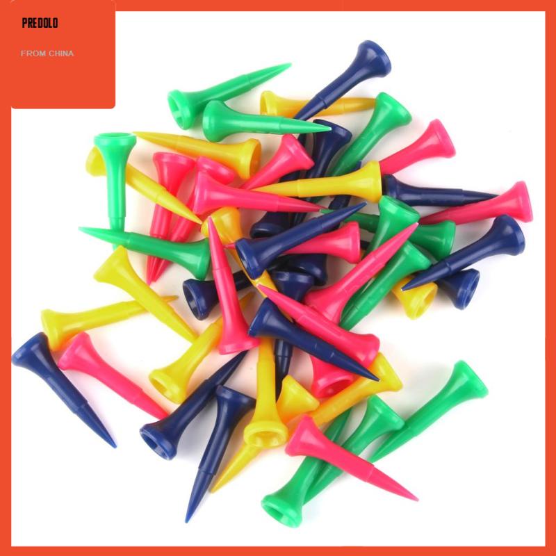 [Predolo] 50pcs Tee Golf Gradasi Warna Campur 40mm Aksesoris Golfer Lot