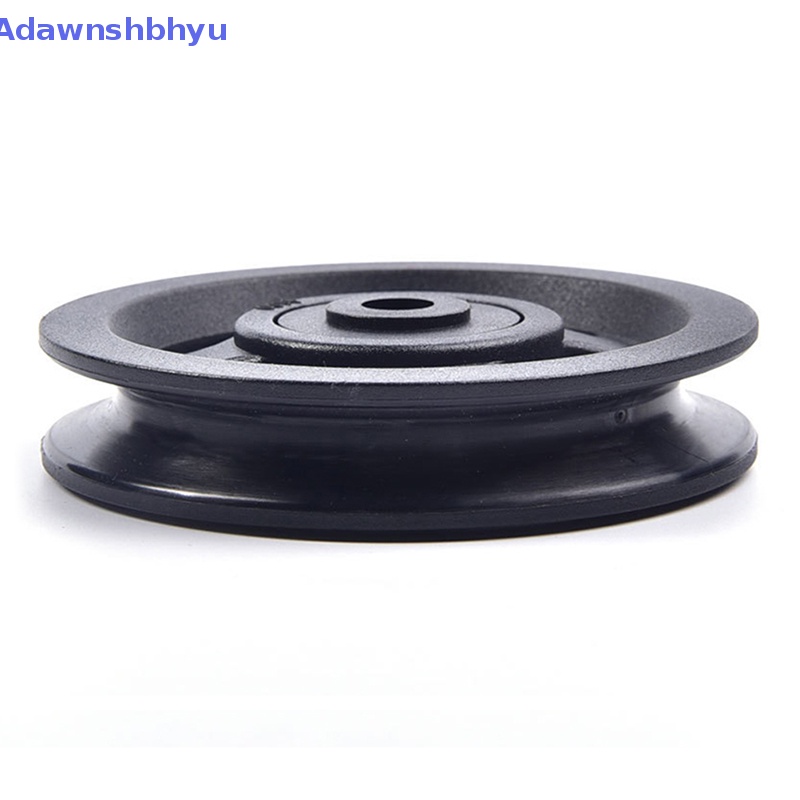 Adhyu 1Pc 100mm Bahan Abs Hitam Bantalan Pulley Roda Kabel Peralatan Gym Peralatan Peralatan Part Wearproof ID