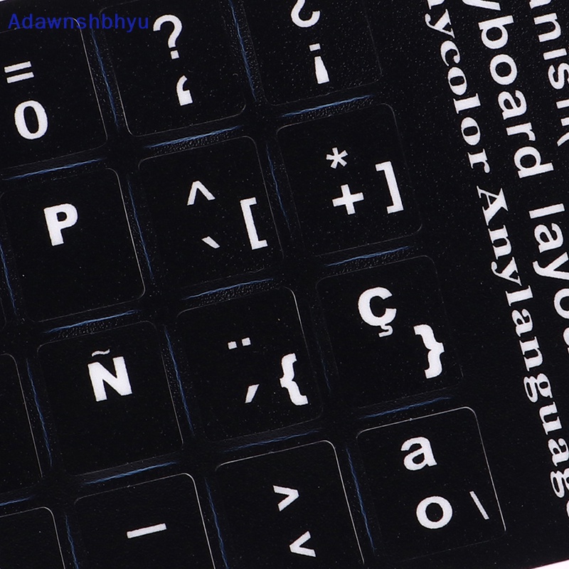 Adhyu 18x6.5 cm Ibrani Rusia Portugis Spanyol Swedia Keyboard Layout Stiker ID
