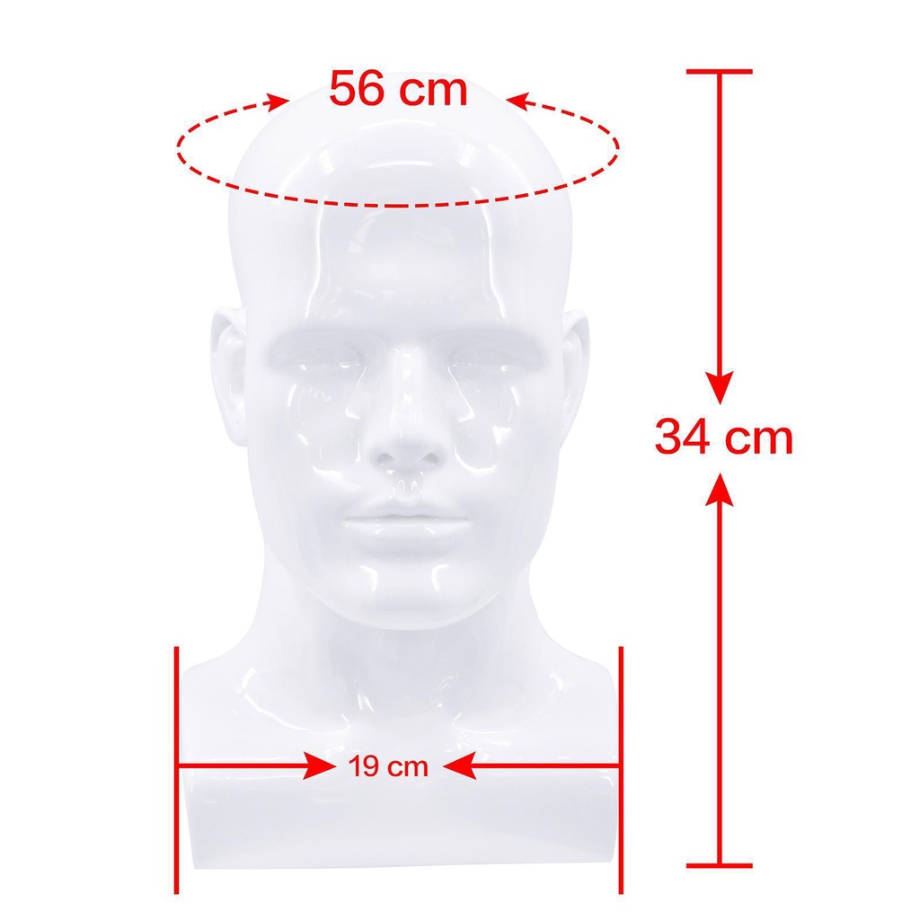 Manekin Pria PVC Kepala Display Kepala Manekin Display Wig Head Stand