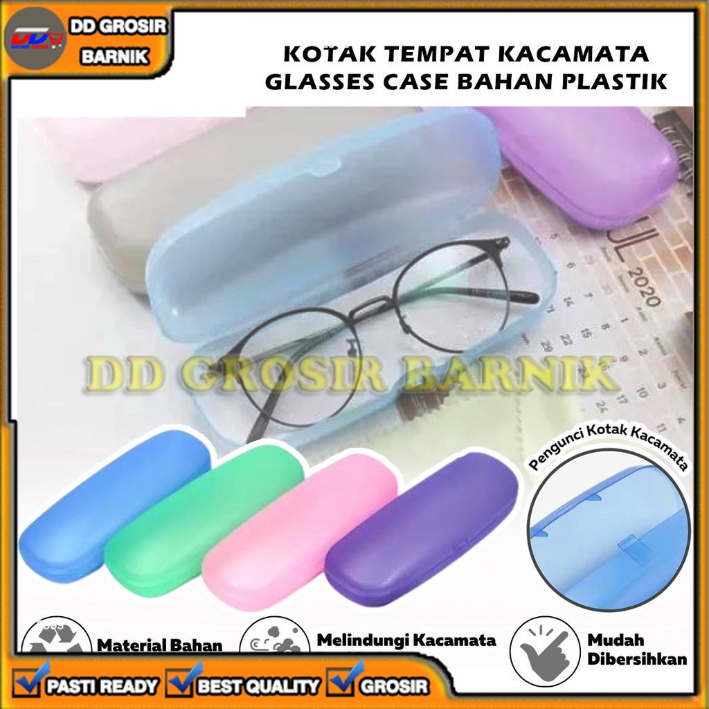 [DGB] KOTAK TEMPAT WADAH PENYIMPANAN KACAMATA PLASTIK SIMPLE POLOS EYEGLASSES CASE BOX