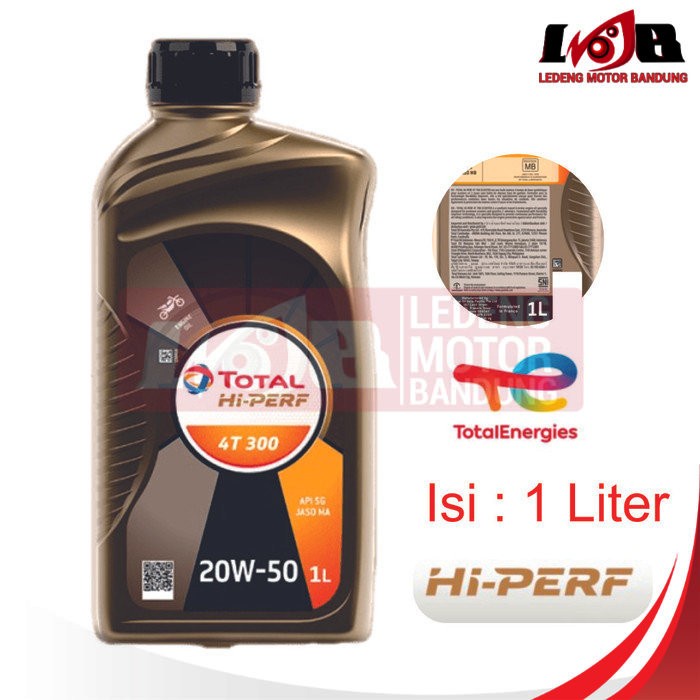 Total Energies Hi-Perf Oli Motor 4T 300 Bebek Sport 20W-50 0.8 1L