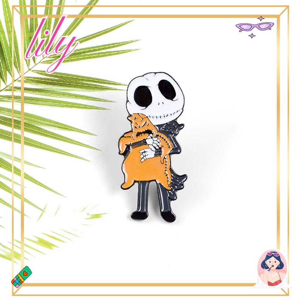 Lily Hantu Bros Seni Kerah Aksesoris Yang Terkena Gesper Perhiasan Hadiah Hadiah Hadiah Lapel Pin Tengkorak Labu Lencana